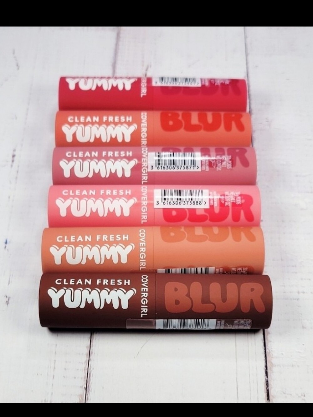 6 Piece CoverGirl Clean Fresh Yummy Blur Lipstick Bundle NEW!